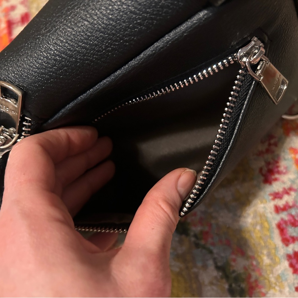 Amazon Anti Theft Black Leather Crossbody Sling Bag - Picture 13 of 15